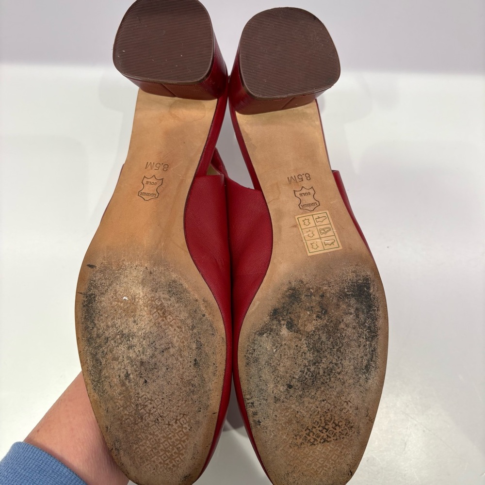 Tory Burch || Caterina Slingback Pumps Red Gold 8.5 - Picture 7 of 9